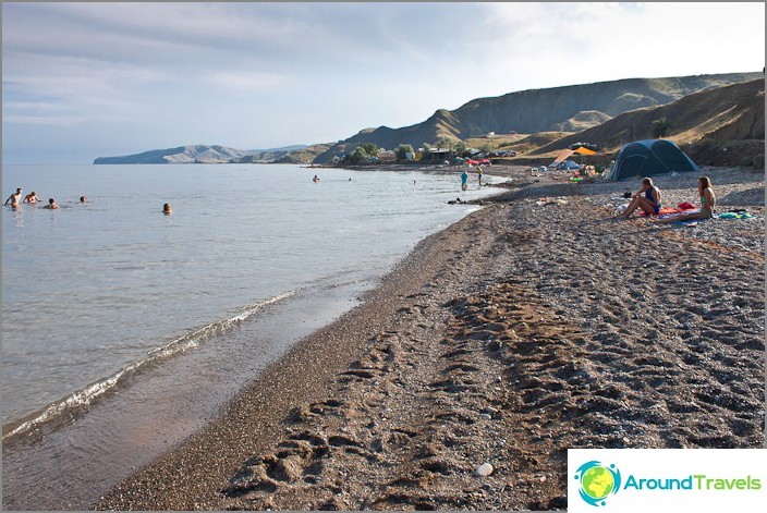 Spiaggia di Fox Bay. Crimea.