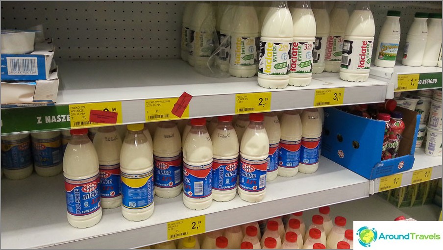 الحليب 20-40 روبل لكل 1 لتر