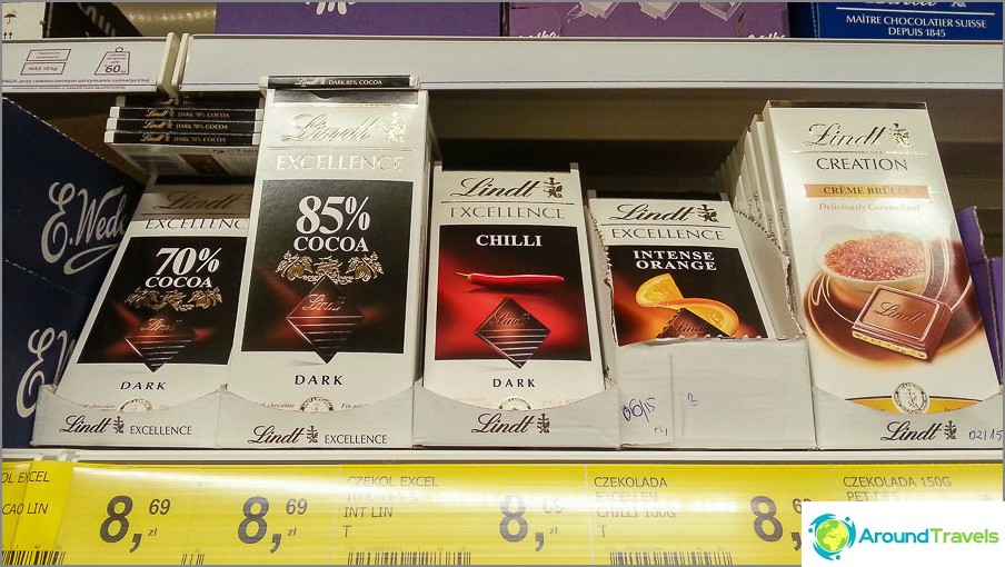 I was looking for a chocolate bar with pepper in Tae for a long time, but I found it in the Polish Tesco