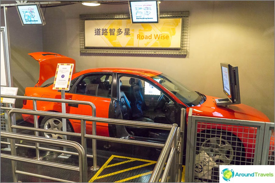 Car simulator in a real car