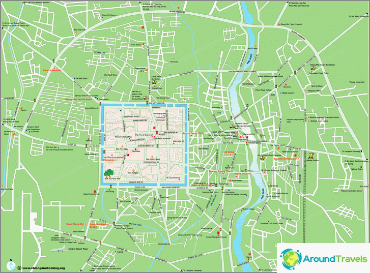 แผนที่เชียงใหม่สำหรับมุมมองทั่วไป