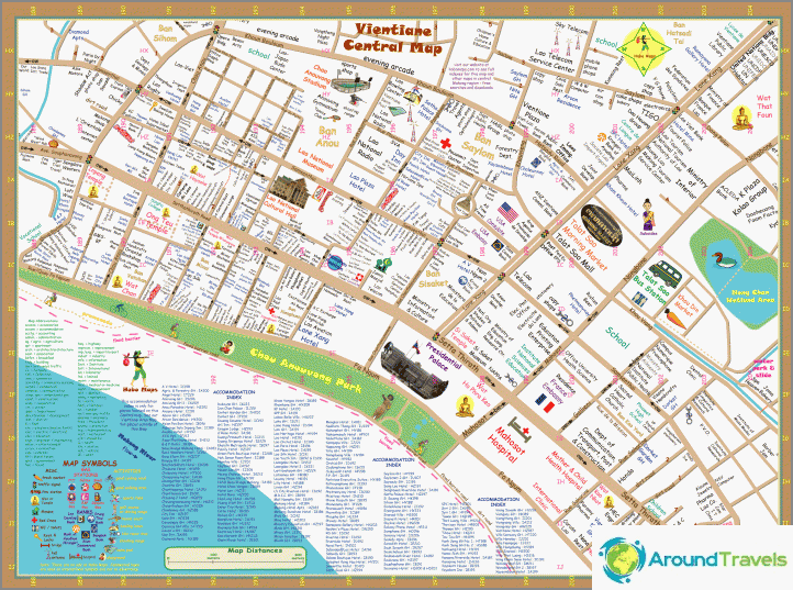 Mapa Vientiane Center