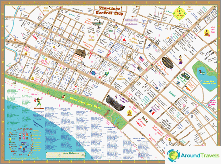 Mapa de Vientiane Center