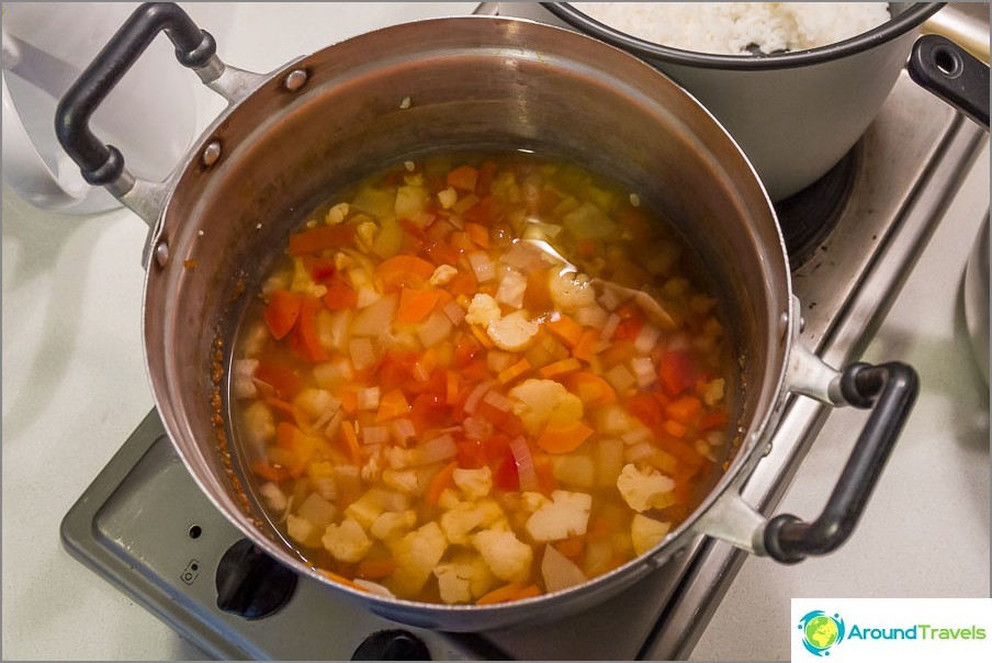 Plain boiled vegetables