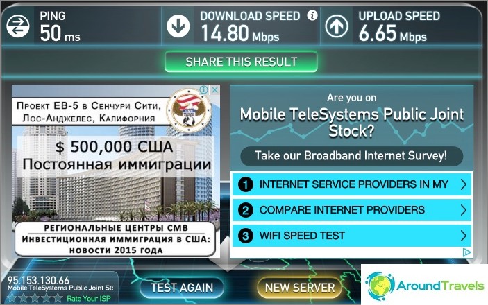 3G-hastighet fra MTS