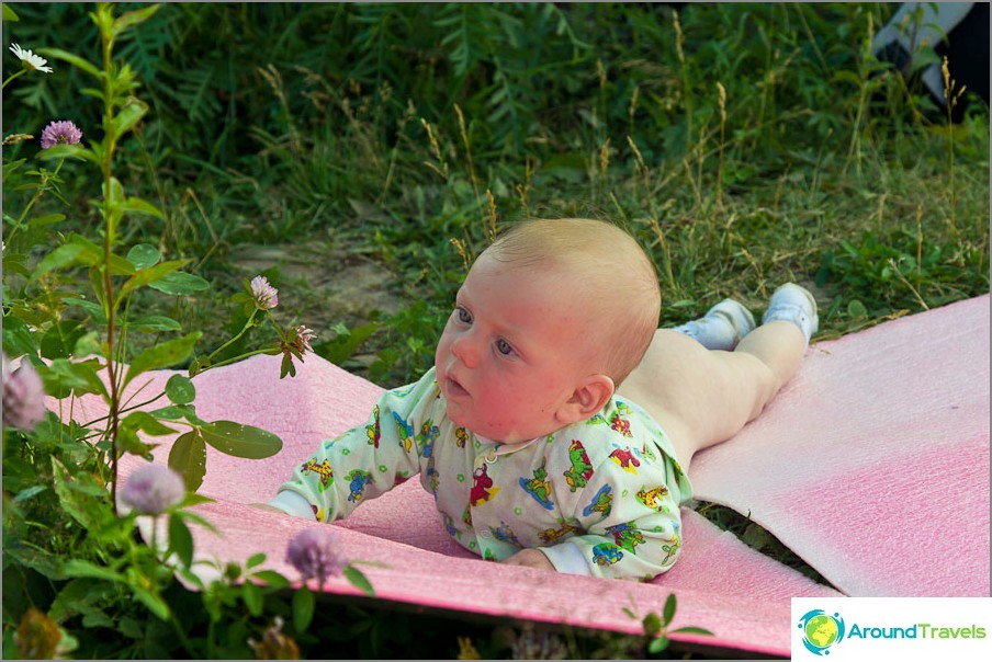 The first acquaintance with grass and conversations with flowers