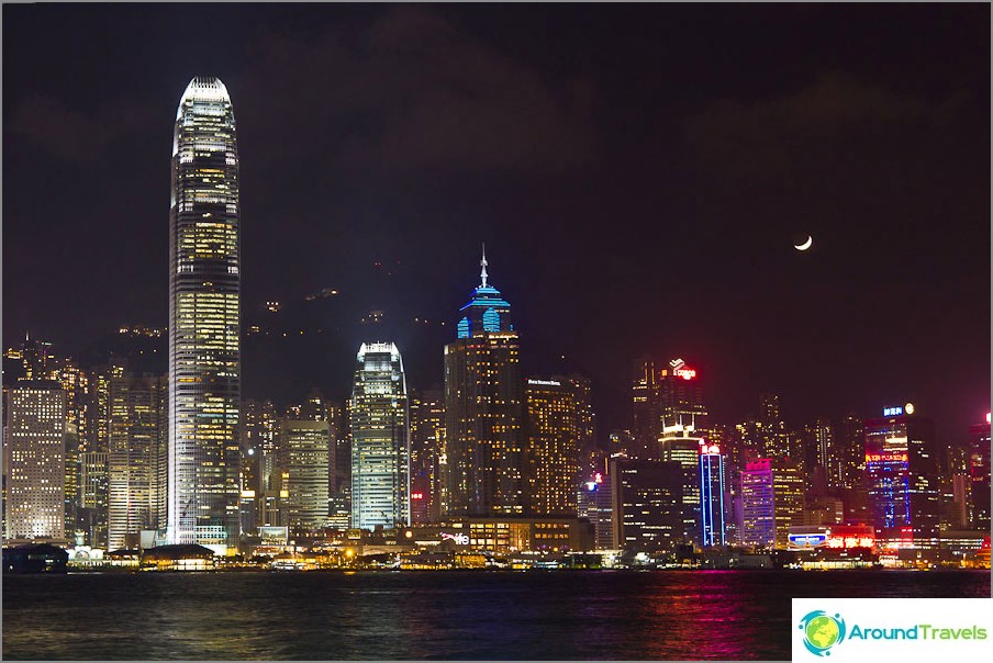 Hong Kong at night - view of Hong Kong island