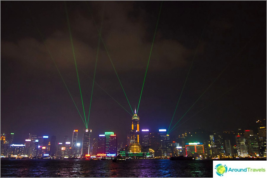 Light show in Hong Kong