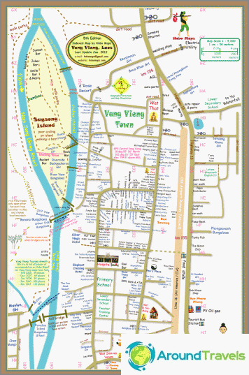 Карта Vang Vieng
