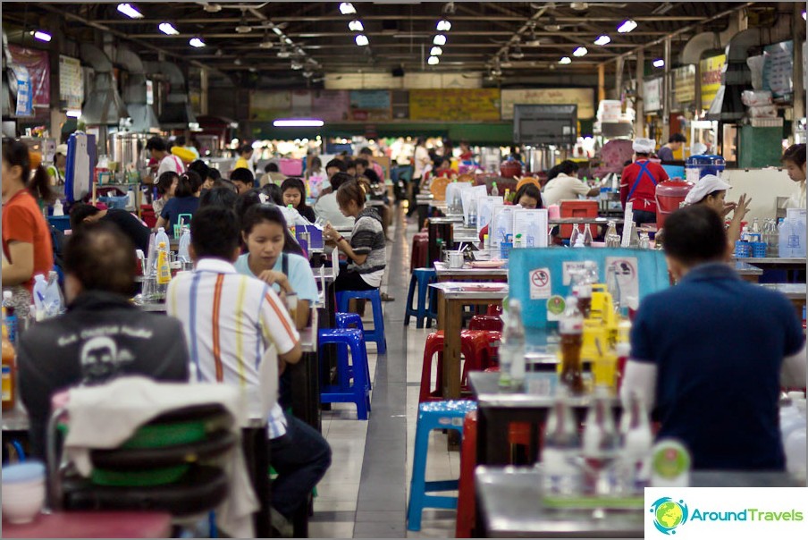 Thaise food court in de markt