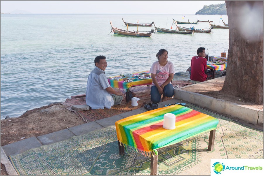 Öğleden sonra Phuket sahil kafe