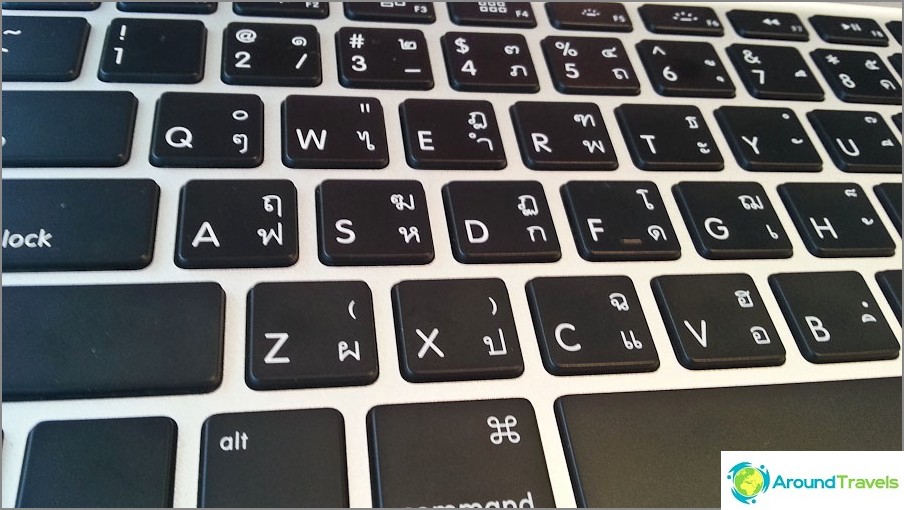 لوحة مفاتيح الحروف التايلاندية