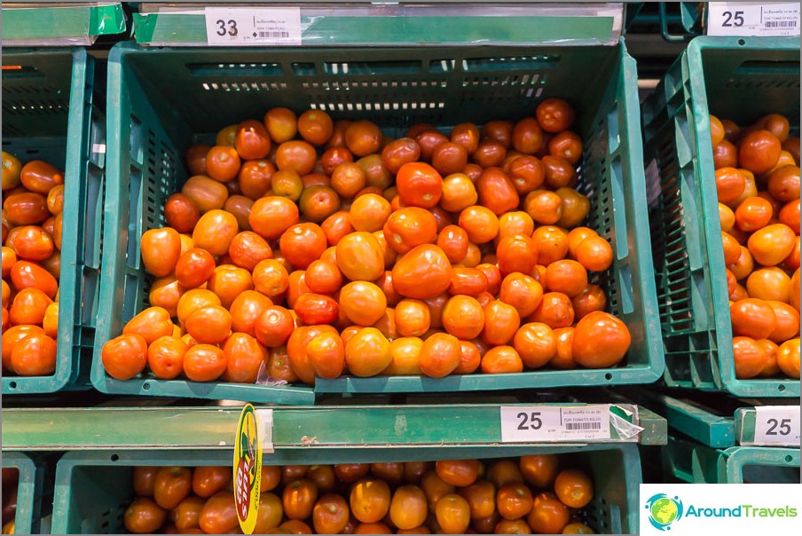 Tomates, prix pour 1 kg