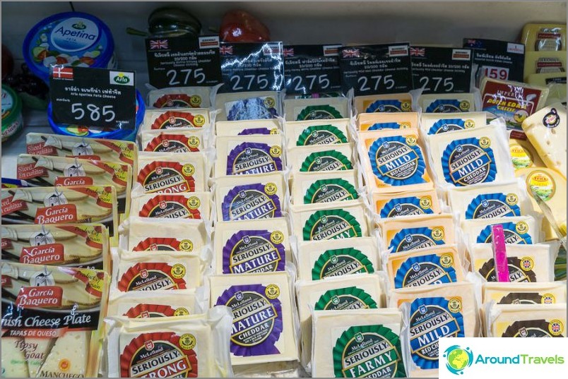 Cheese, prices per package of 200 grams