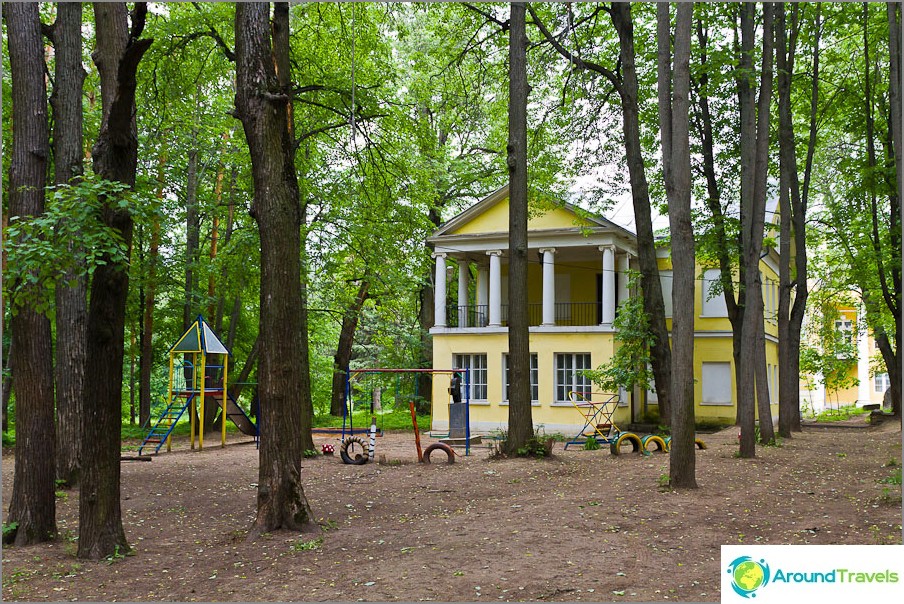 Residential outbuilding and playground