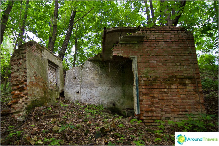 Ruines modernes inexplicables dans la forêt
