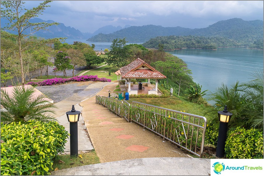 View from the dam and the Praphaphirom pavilion