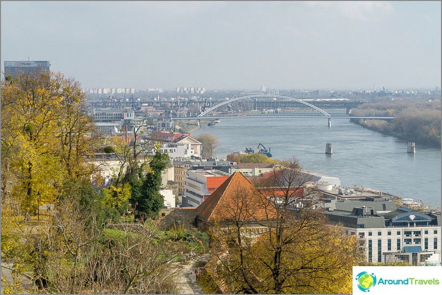 The wide Danube flows through the entire city