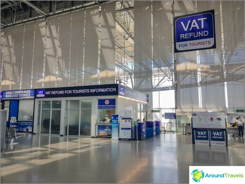 Vat Refund-kantoor op Suvarnabhumi Airport