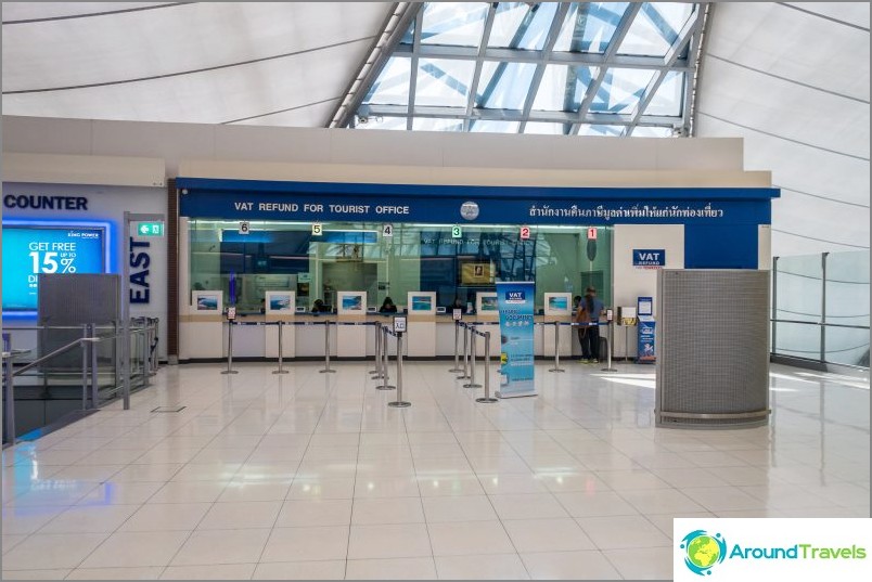 Cashier VAT Refund in the transit area of ​​Bangkok airport