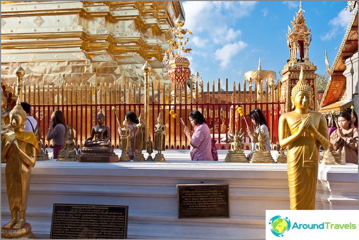 Circling around Wat and praying