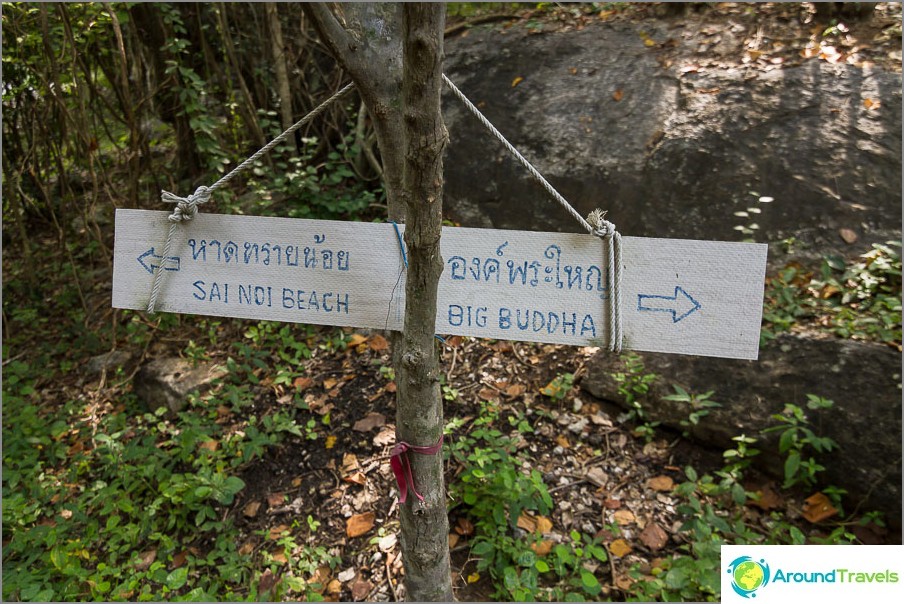 Beach path signpost