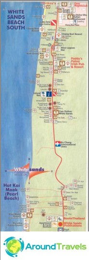 Mapa White Sand Beach na Koh Chang