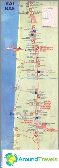 خريطة شاطئ كاي باي في كوه تشانج