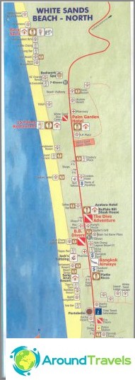 Mapa White Sand Beach na Koh Chang