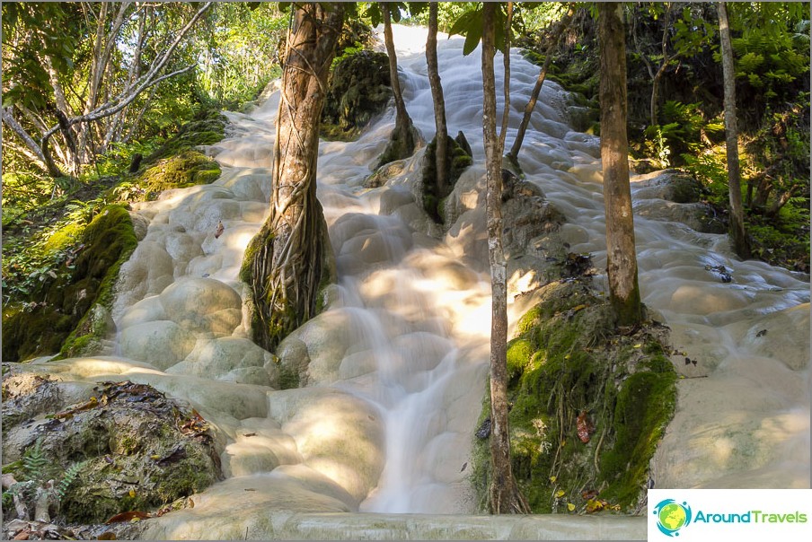 One of the Buatong Waterfall cascades