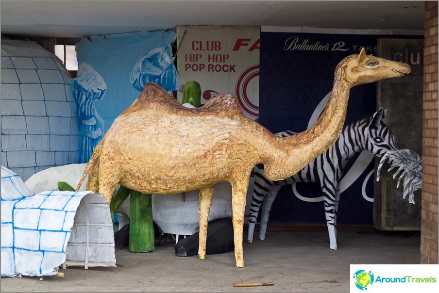 The finished giraffe camel