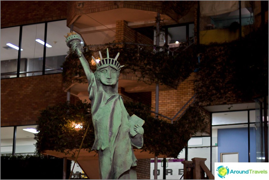 The Statue of Liberty is clearly not happy with something