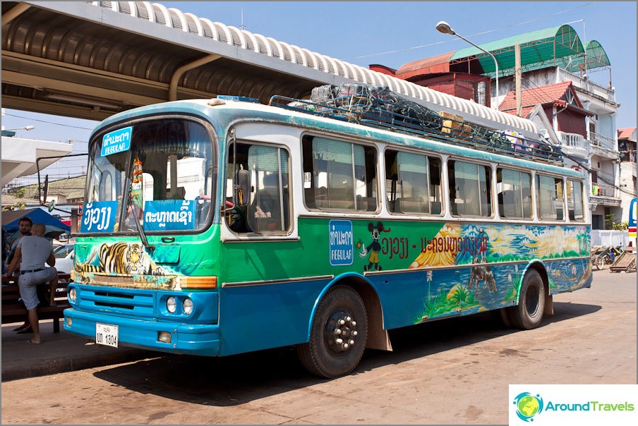 Buss till Vang Vieng