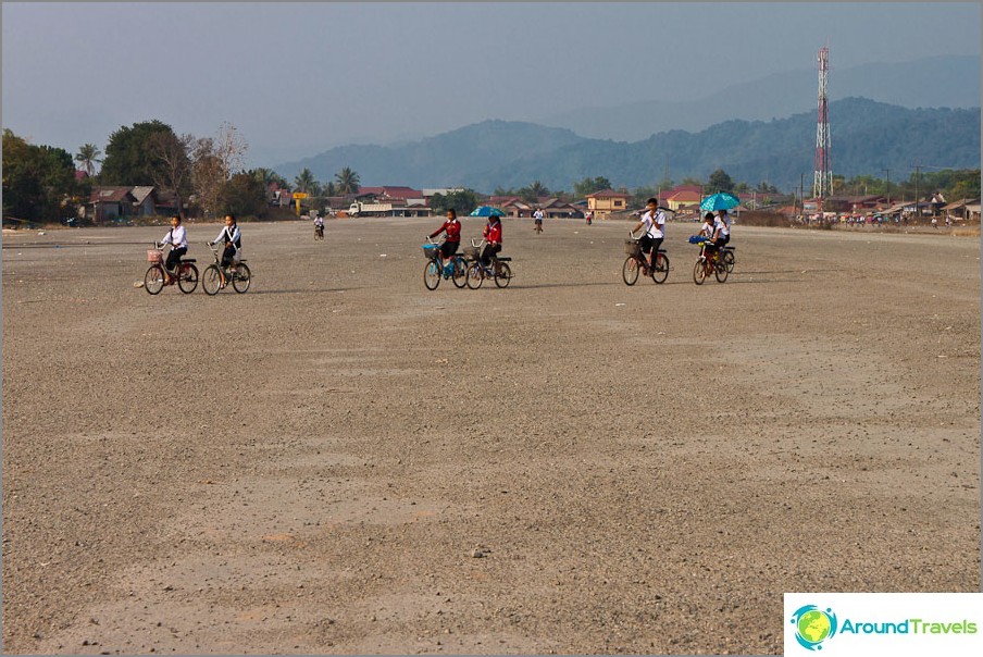 Former military airfield at Vang Vieng