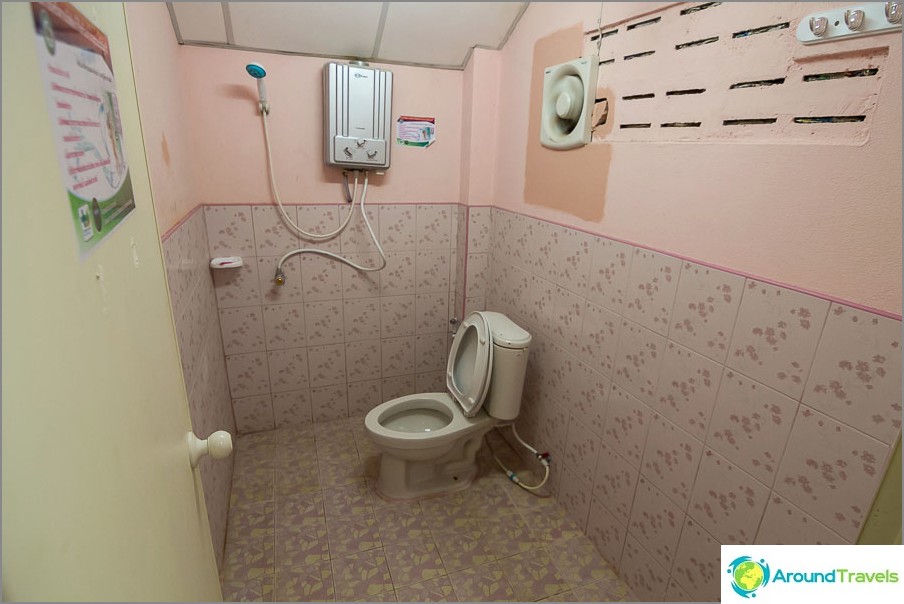 Bathroom with gas water heater