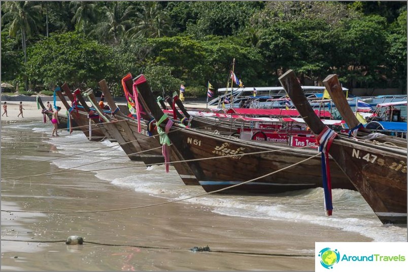 Typical long-tail boats