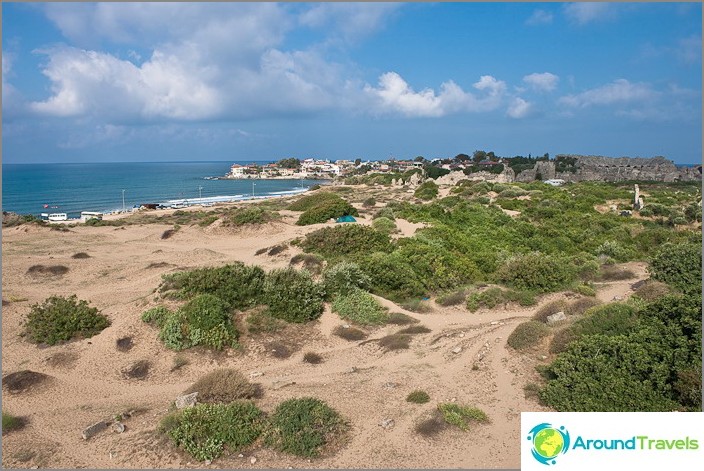 Sand dunes of Side. Turkey.