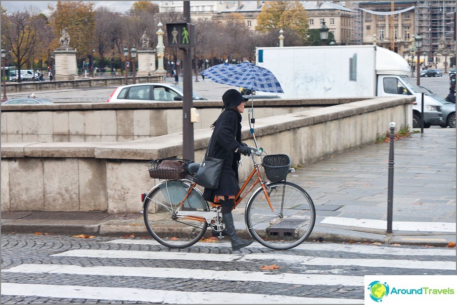Parisians on the city streets