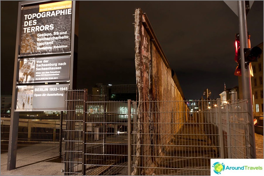 Les restes du mur de Berlin.