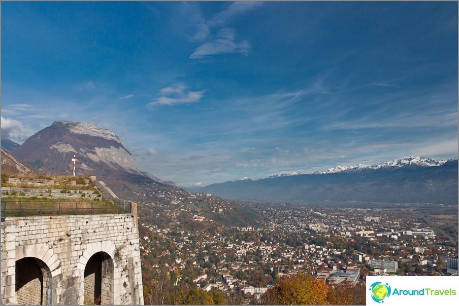 Grenoble from the second lookout Bastille
