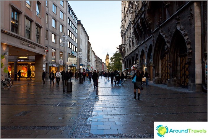 Streets in the center of Munich