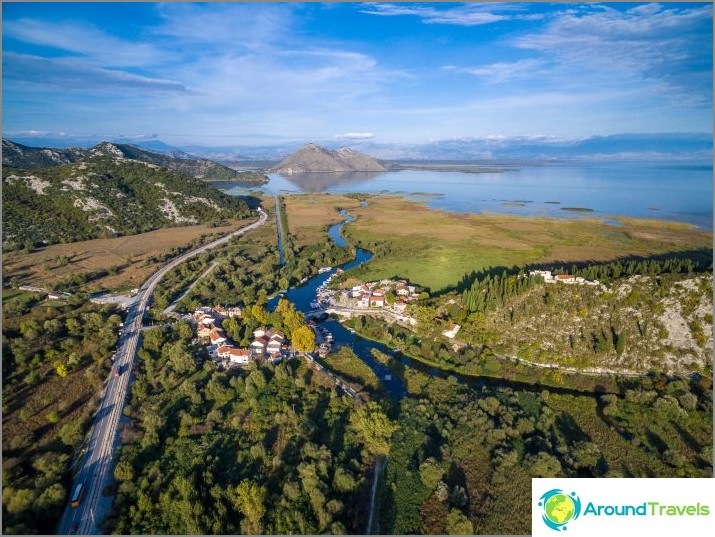 Skadar lake and view of Virpazar