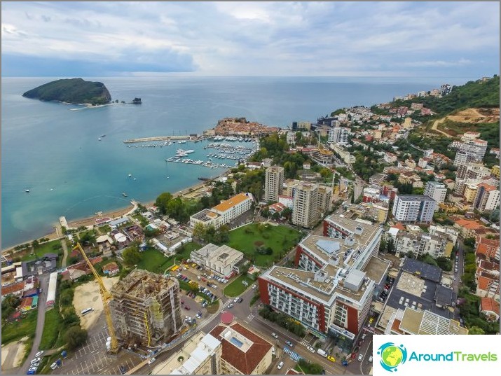 Budva com quadcopter