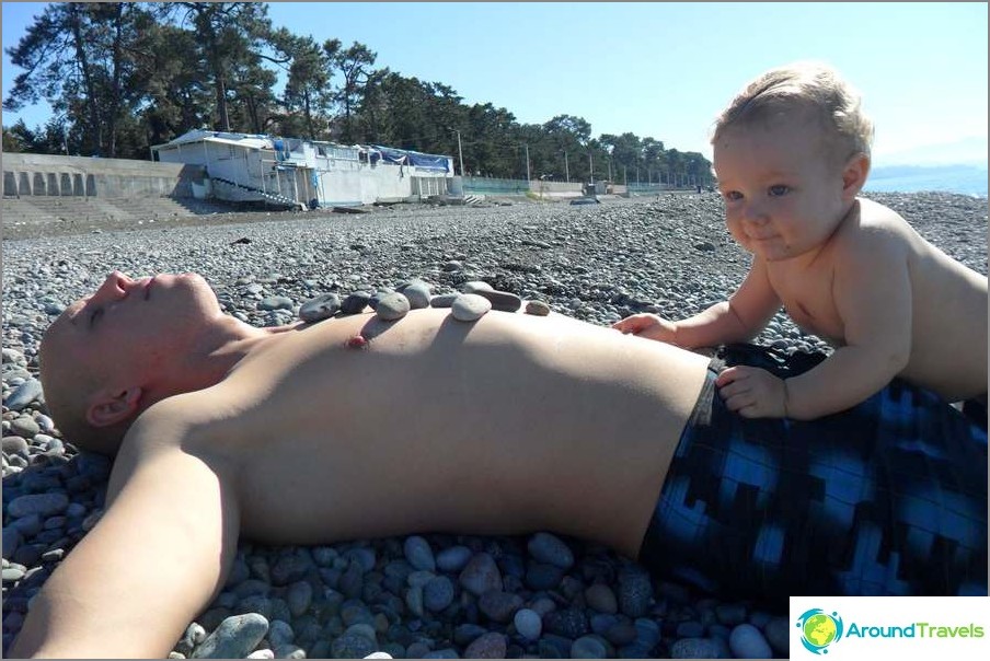 Anfang Oktober am Strand von Kobuleti. Es gibt überhaupt keine Leute