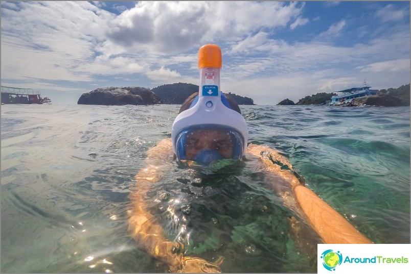 Snorkling i Thailand, i nærheten av Koh Chang