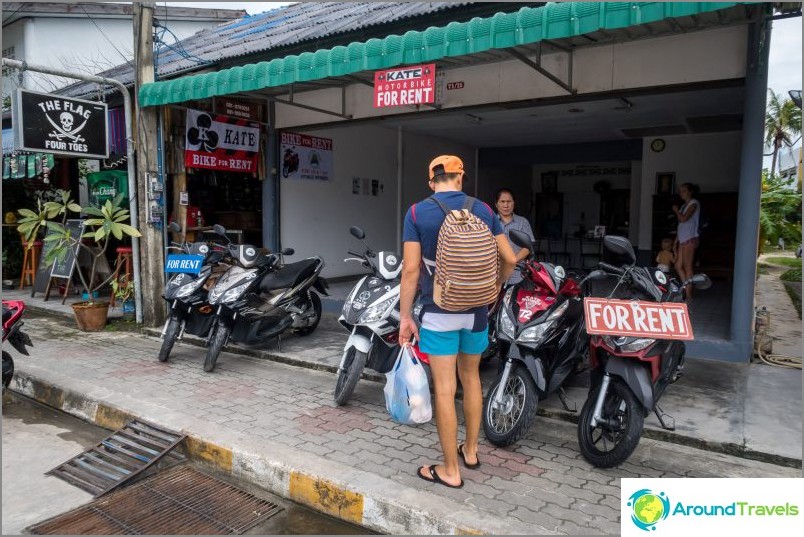 Rent a bike on Koh Phangan, where it is exactly bred